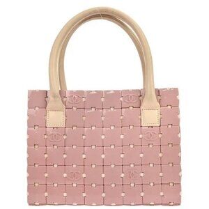 Chanel Pink Acrylic Puzzle Block Tote Handbag 136195